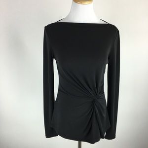 Ann Taylor gathered waist long sleeve top Sz XS